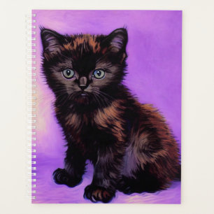 Agenda Gogh Style Purple Cat