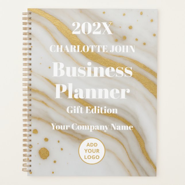 Agenda Gold Marble Business Gifts 2026 (Frente)