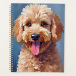 Agenda Golden Doodle | Pintura em Aquarela de Cachorro Pe