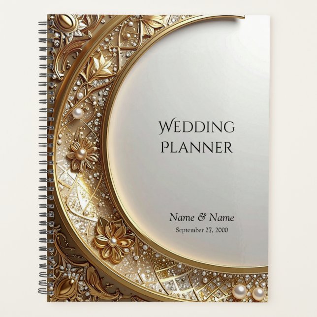 Agenda Golden Ornate Frame Planner (Frente)