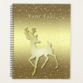 Agenda Golden Reindeer Snowy Holiday Planner