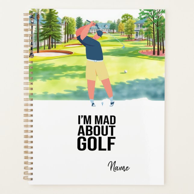 Agenda Golfe, estou bravo com citações engraçadas de golf (Frente)