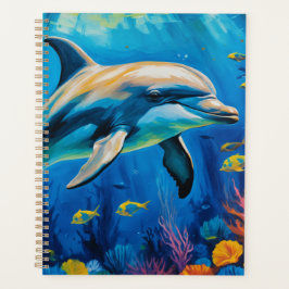 Agenda Golfinho de Pintura de Petróleo