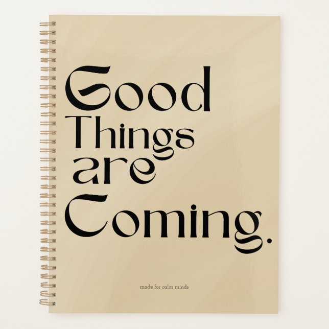 Agenda Good Things Are Coming Planner (Frente)