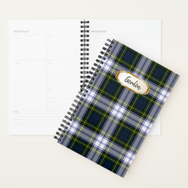 Agenda Gordon Dress Tartan Planner de Xadrez (Exibição)