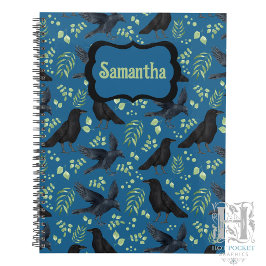 Agenda Gótic Ravens Midnight Blue Personalizado