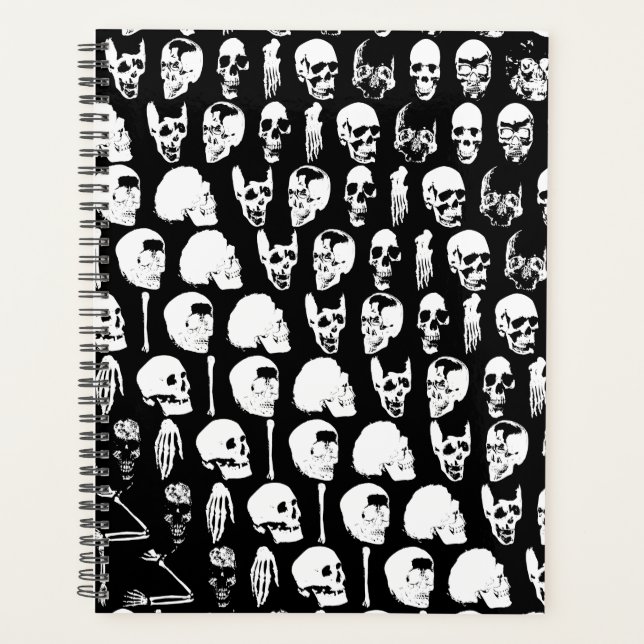 Agenda Gótica Spiral Skulls (Frente)