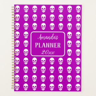 Agenda Gótico Caveira elegante rosa 2024