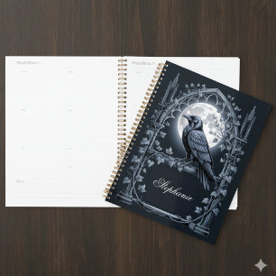 Agenda Gótico Corvo Dark Academia