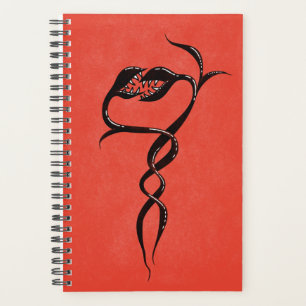 Agenda Gótico de fantasia do cobra vermelho