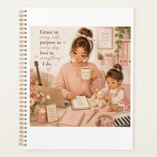 Agenda Graça em Cada Papel Design de Vida de Mãe (Frente)