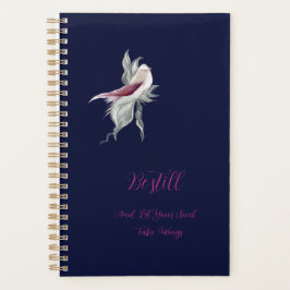 Agenda Graceful botanical bird spiral notebook 