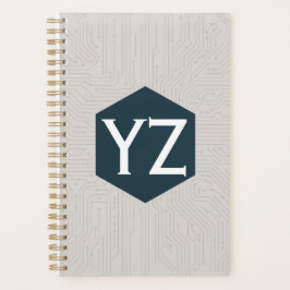 Agenda Grade de Tecnologia Moderna Bege