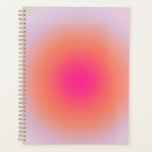 Agenda Gradiente Colorido da Vintagem<br><div class="desc">Design De Gradiente - Efeito Aura - Ombre Verde,  Lilac,  Laranja E Rosa.</div>