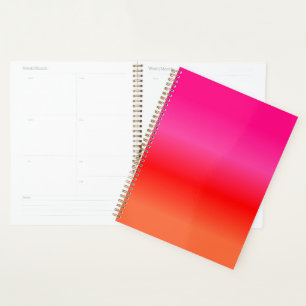 Agenda Gradiente rosa, vermelho e laranja