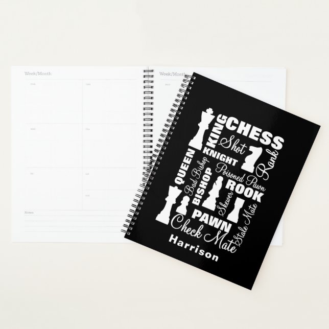 Agenda Gráfico Personalizado de Tipografia de Jogadores d (Exibição)