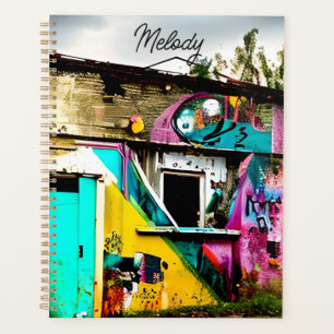 Agenda Grafite Colorido Personalizado Abandonado