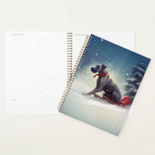 Agenda Grande inverno de neve de Natal Dane