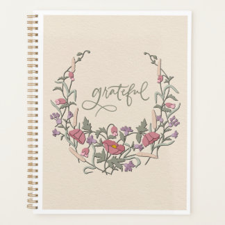Agenda Grateful - Cartão de Coroa de Creme Botânico