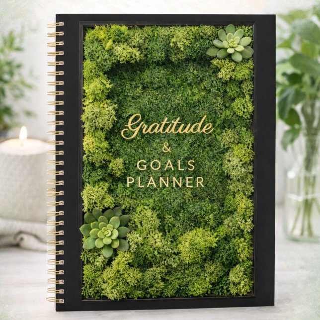 Agenda Gratidão & Metas Musgo Verde Mindfulness (Criador carregado)
