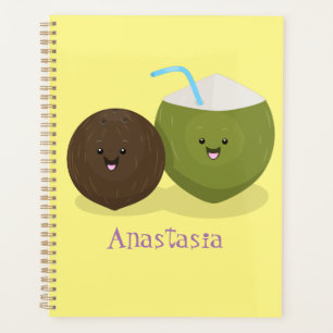 Agenda Grátis feliz desenho animado de coconuts kawaii