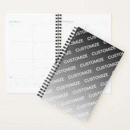 Agenda Gray (changeable color) Ombre & Text Pattern