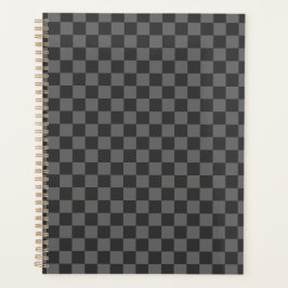 Agenda Gray Checkered Checkerboard