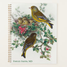 Greenfinch Bird por John Gould Planner