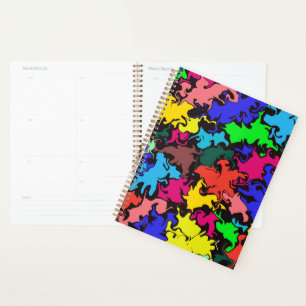 Agenda Grelha Colorida abstrato /