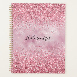 Agenda Grelha Glitter Girly Pink