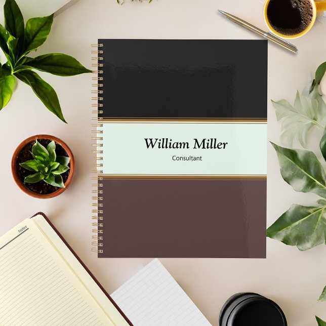 Agenda Grelhas Negras Minimalistas Modernas (Criador carregado)