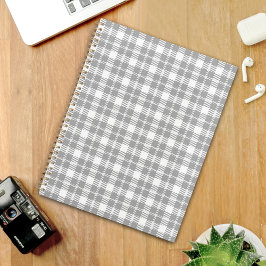 Agenda Grey plaid Pattern Planner