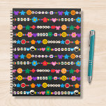 Agenda Grooves Good Vibes Amor Sorria Miçangas Retrovisor<br><div class="desc">Groovy Good Vibes Love Smile Planners Retro Miçanga Planners apresenta uma variedade de miçangas de amizade com texto como amor, paz, feliz, sorriso, boas vibrações e acentuado com flores, borboletas, corações, estrelas, yin e sinais de yang em cores brilhantes. Presentes perfeitos para o Natal, aniversário, melhores amigos, irmãs e muito...</div>