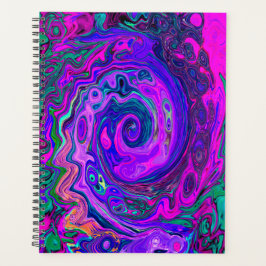 Agenda Groovy Abstrato Retro Magenta e rodovia