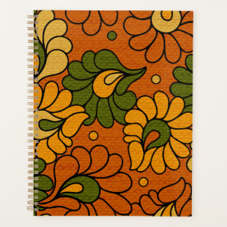 Agenda Groovy Bloom - Retro Floral 1970s Planner