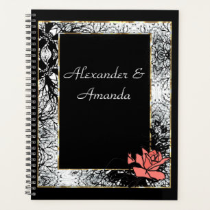 Agenda Grunge oldish retro vintage rosa coral flores flo