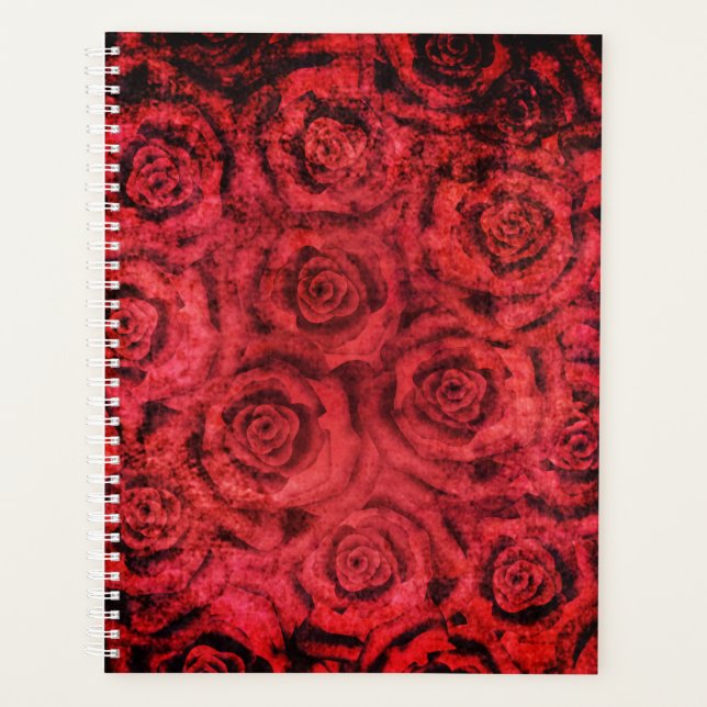 Agenda Grunge, rosas vermelhas (Frente)
