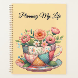 Agenda Grupo de Patchwork com Flores Whimsical