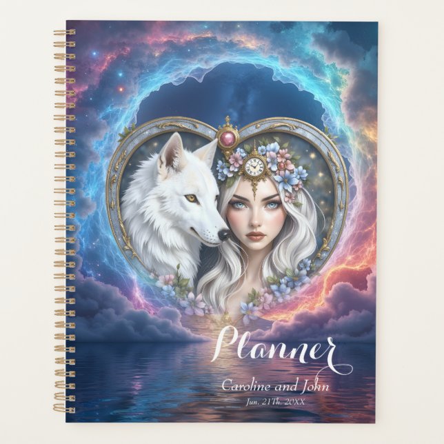 Agenda Guardiã Enluarada do Coração Eterno.  (Frente)
