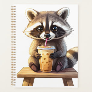 Agenda Guaxinim Bebendo Café Gelado