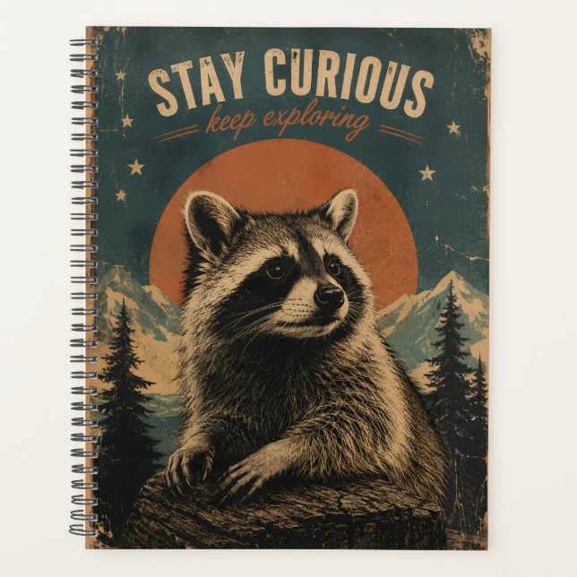 Agenda Guaxinim Curioso Vintage  (Frente)