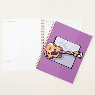 Agenda Guitarra Acústica Planner Espiral
