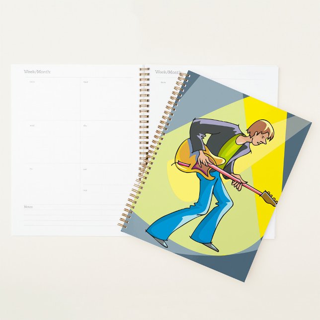 Agenda Guitarrista de Rock Músico Estilo 70 (Criador carregado)