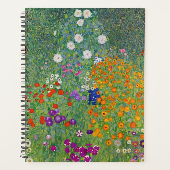 Agenda Gustav Klimt Flower Garden Vintage Art Nouveau (Frente)