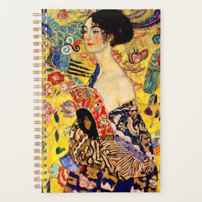 Agenda Gustav Klimt Lady com ventilador (Frente)