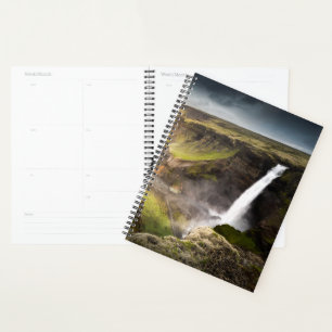 Agenda Haifoss Waterfall Verão na Islândia