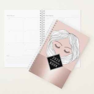 Agenda Hair Stylist Desenhou a mão Bela Nomeação de Sa