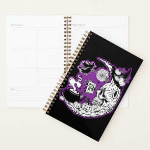 Agenda Halloween Crescent Moon Witold Skull