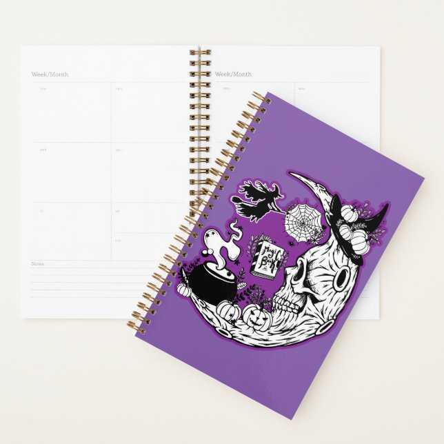 Agenda Halloween Crescent Moon Witold Skull (Exibição)