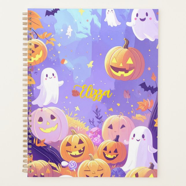 Agenda Halloween Cute Personalizável (Frente)
